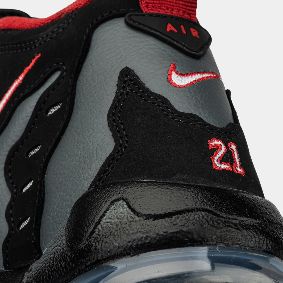 Exclusive Air DT Max '96 Falcons Mens Basketball Shoes (Black/White/Team Anthracite/Metallic Silver/Fire Red) Final Sale — 6 — Back View