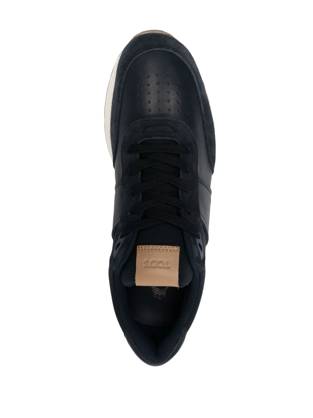 Leather-Trimmed Low-Top