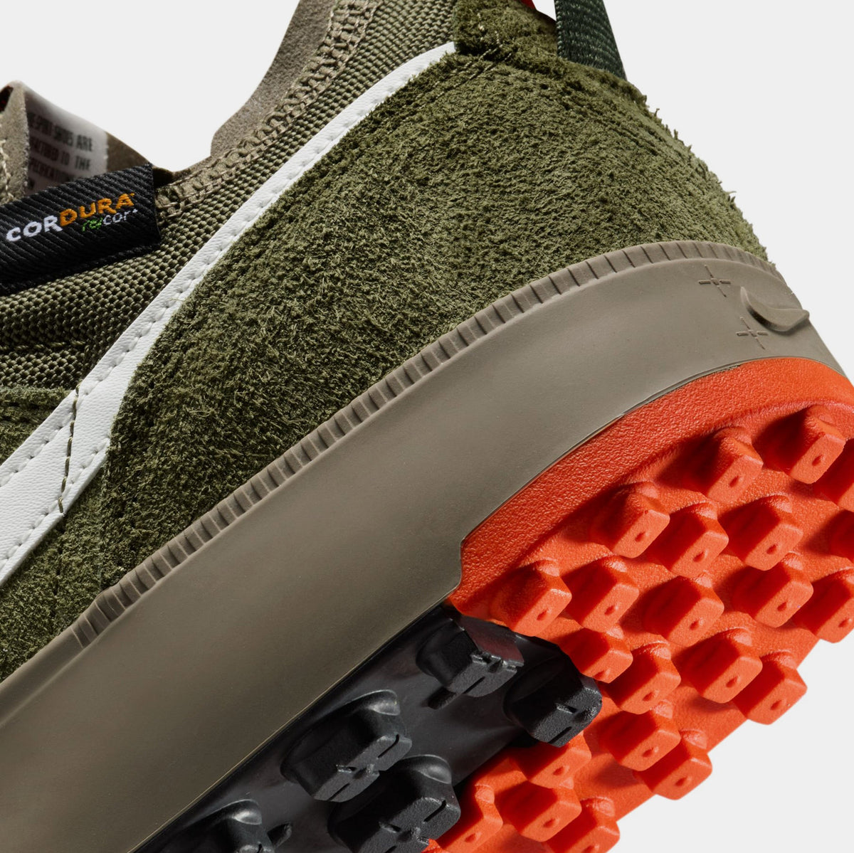 Exclusive C1TY Premium Cordura Mens Running Shoes (Rough Green/Summit White/Electro Orange) — 8 — Lifestyle View