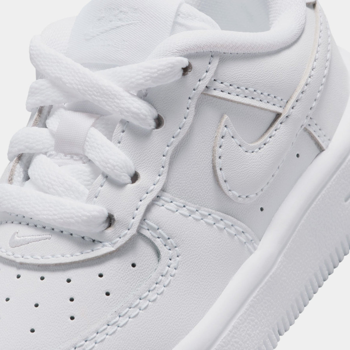 Exclusive Air Force 1 Low Infant Toddler Lifestyle Shoes (White) — 2C — Detail View