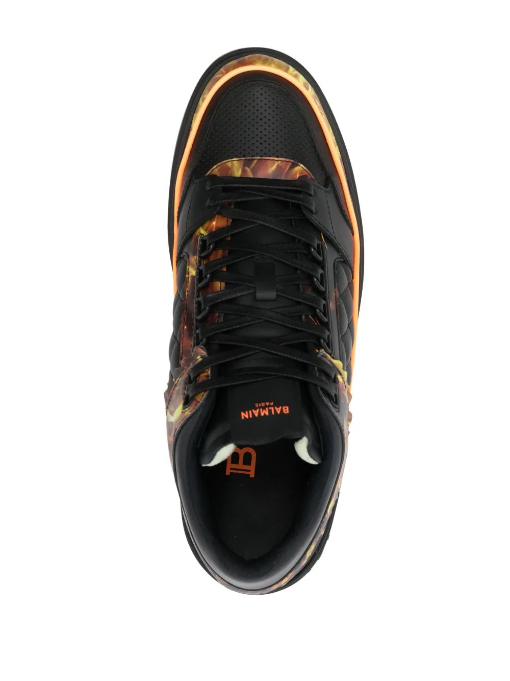 B-Court Flame-Print Leather