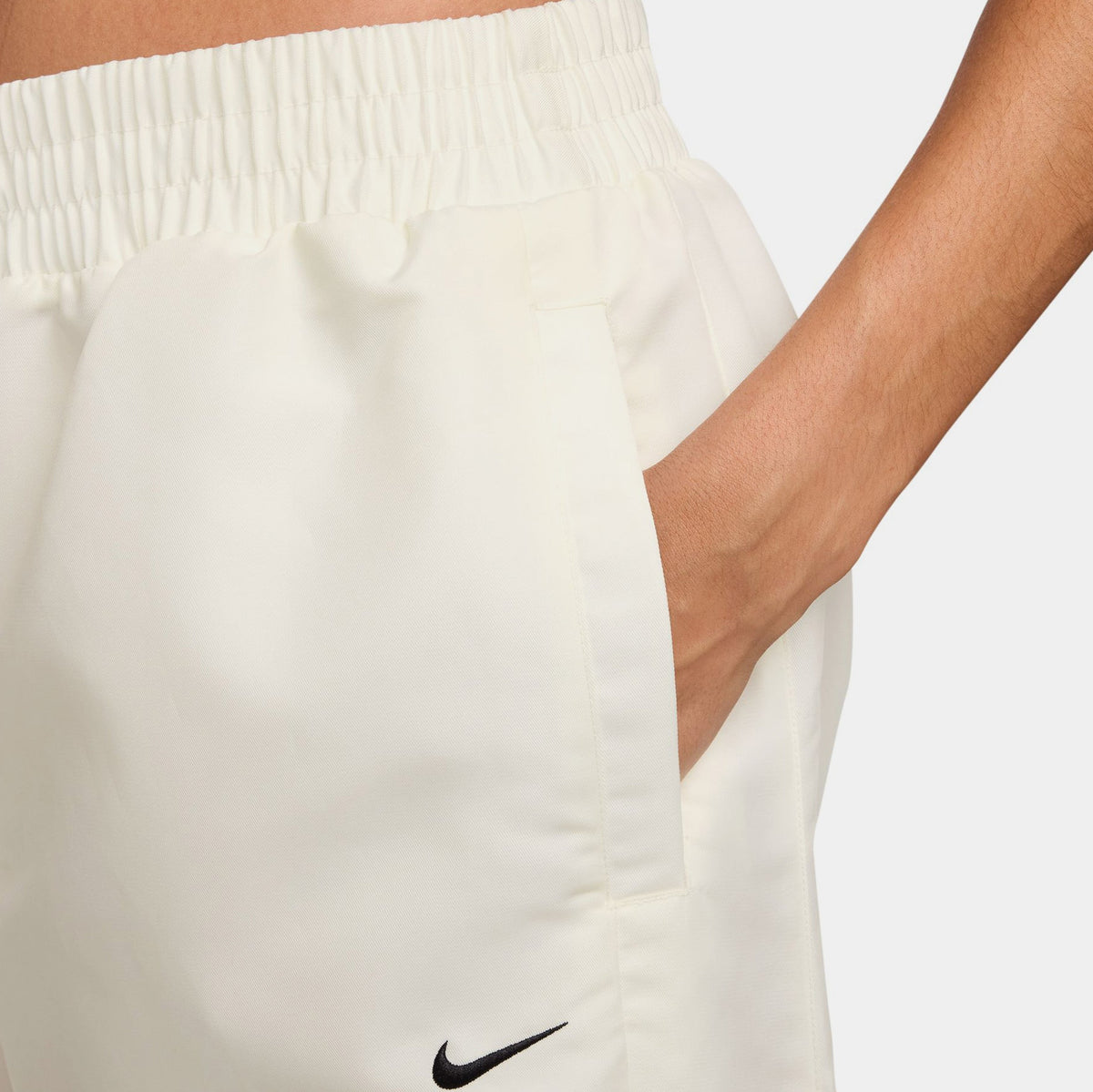 Exclusive NSW Windrunner Womens Trousers (White/White) — XS — Back View