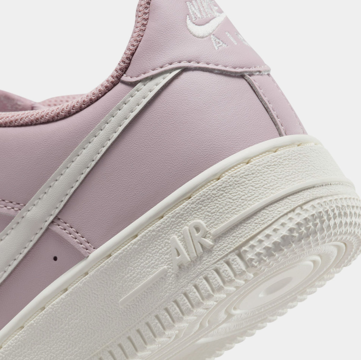 Exclusive Air Force 1 Grade School Lifestyle Shoes (Particle Rose/Sail) — 1Y — Lifestyle View