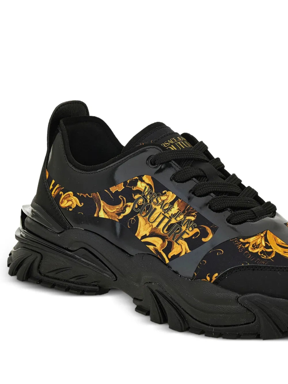 Jeans Couture Baroque-Print Trainers