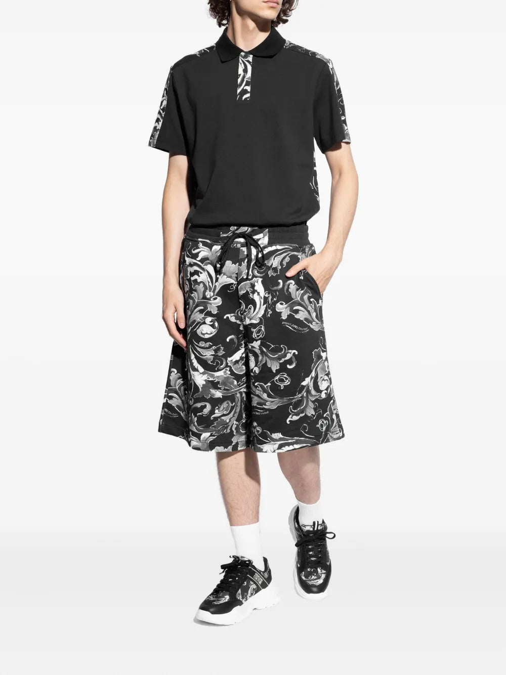 Jeans Couture Baroque-Print
