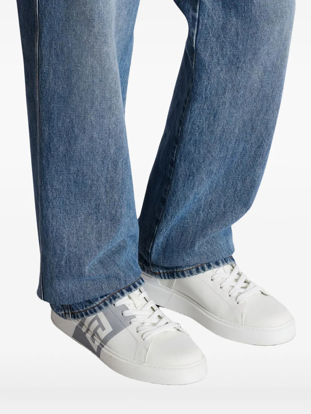 B-Court Logo-Detail Calfskin