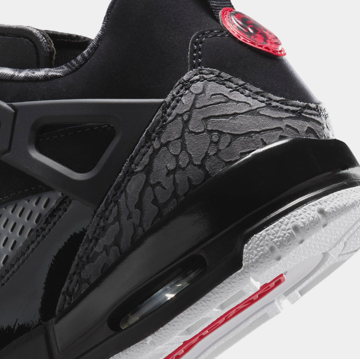 Exclusive Spizike Low Grade School Lifestyle Shoes (Black/Classic Green/White/Varsity Red) — 3.5Y — Lifestyle View