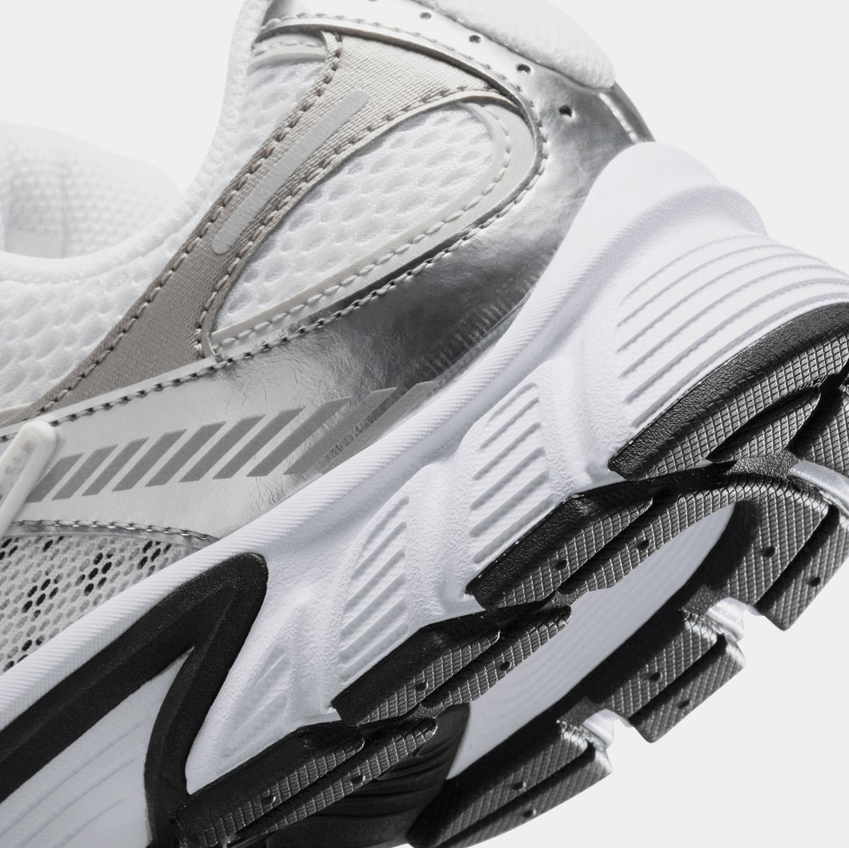 Exclusive V5 RNR Womens Running Shoes (White/Black/Vast Grey/Metallic Silver) — 5 — Lifestyle View