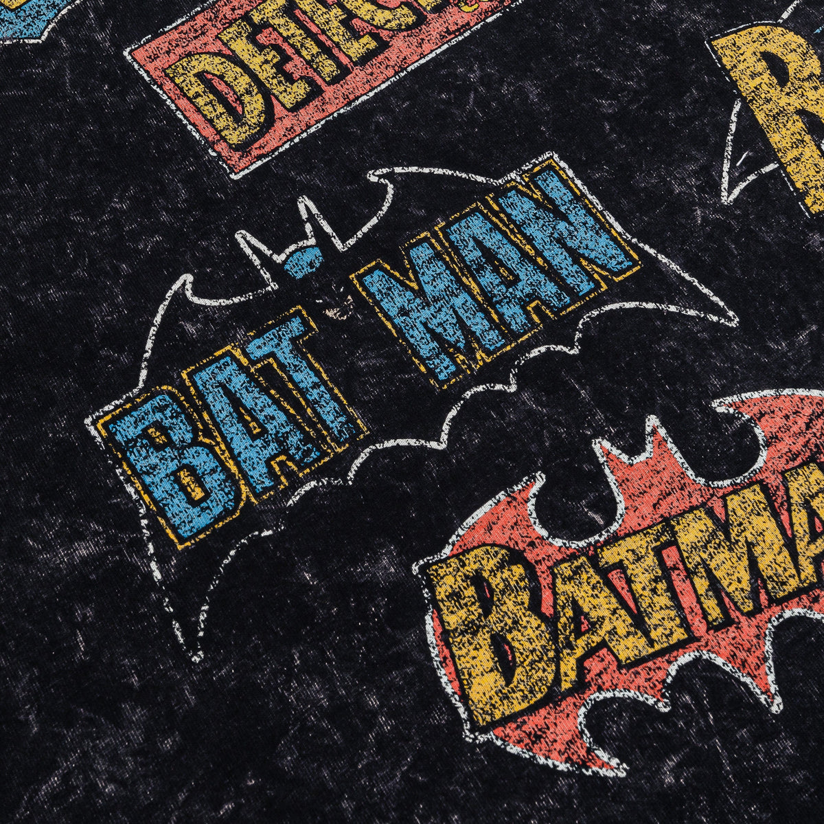 Exclusive Batman DC Golden Age Mens Short Sleeve Shirt (Black/Yellow) — S — Top View