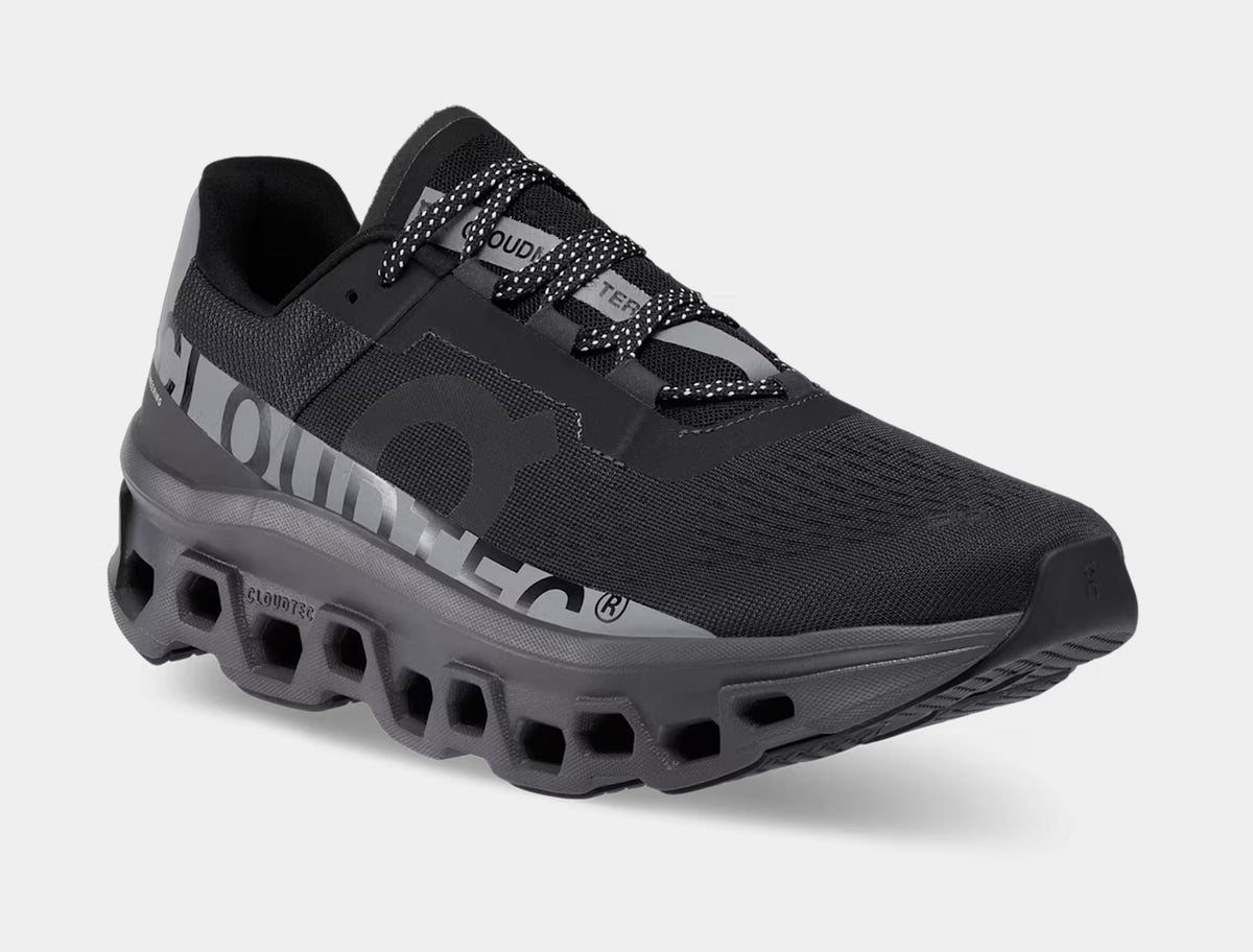 Exclusive Cloudmonster Lumos Mens Running Shoes (Black) — 7 — Top View