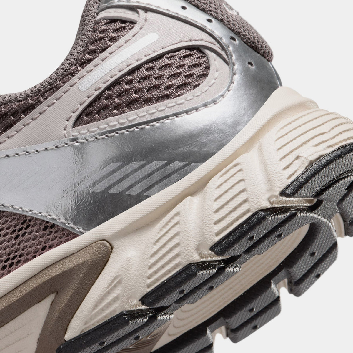 Exclusive V5 RNR Grade School Running Shoes (Cave Stone/College Grey/Vast Grey/Black) — 3.5Y — Lifestyle View