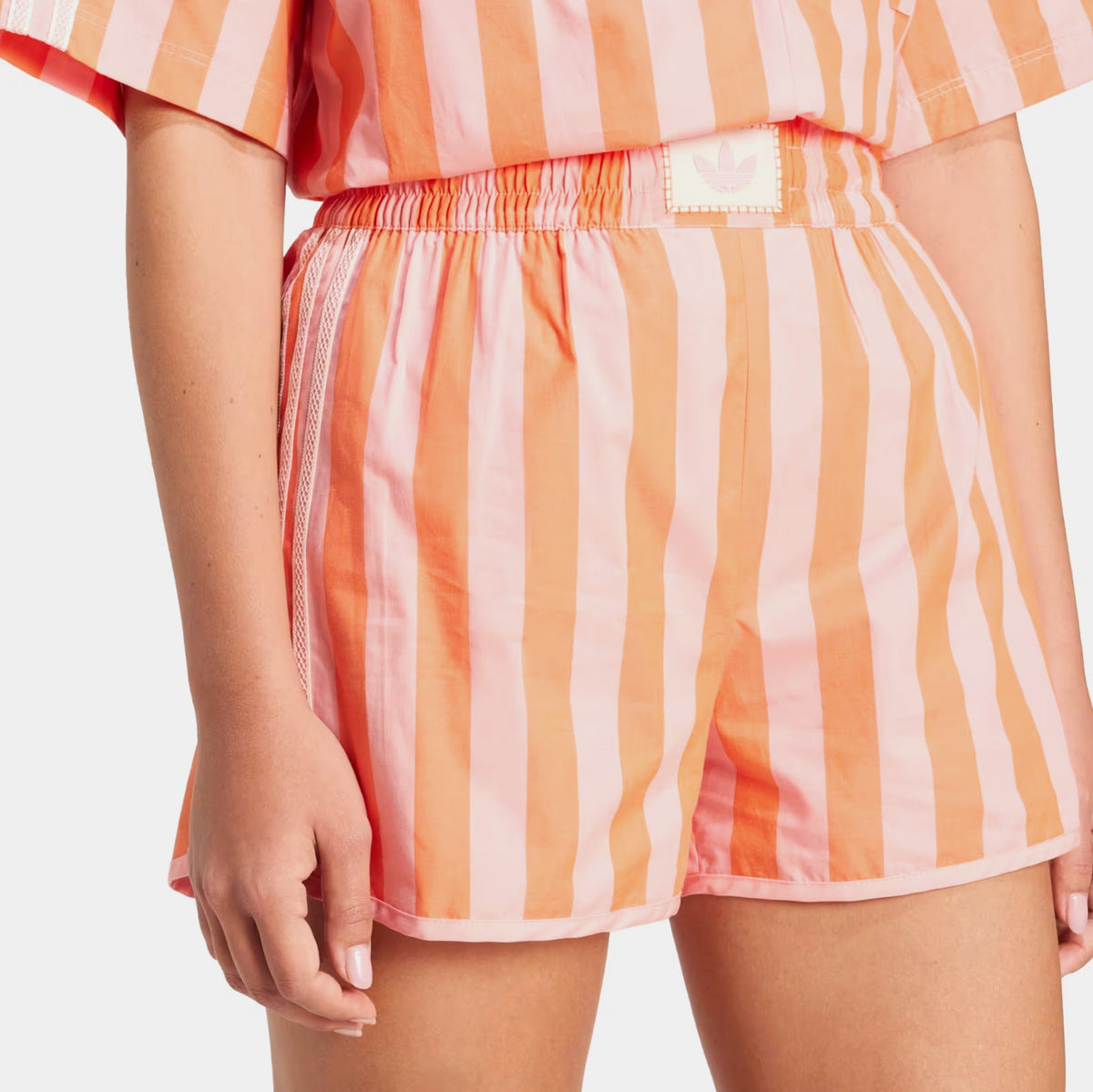 Exclusive Summer Glow Resort Womens Shorts (Pink/Orange) — XS — Top View