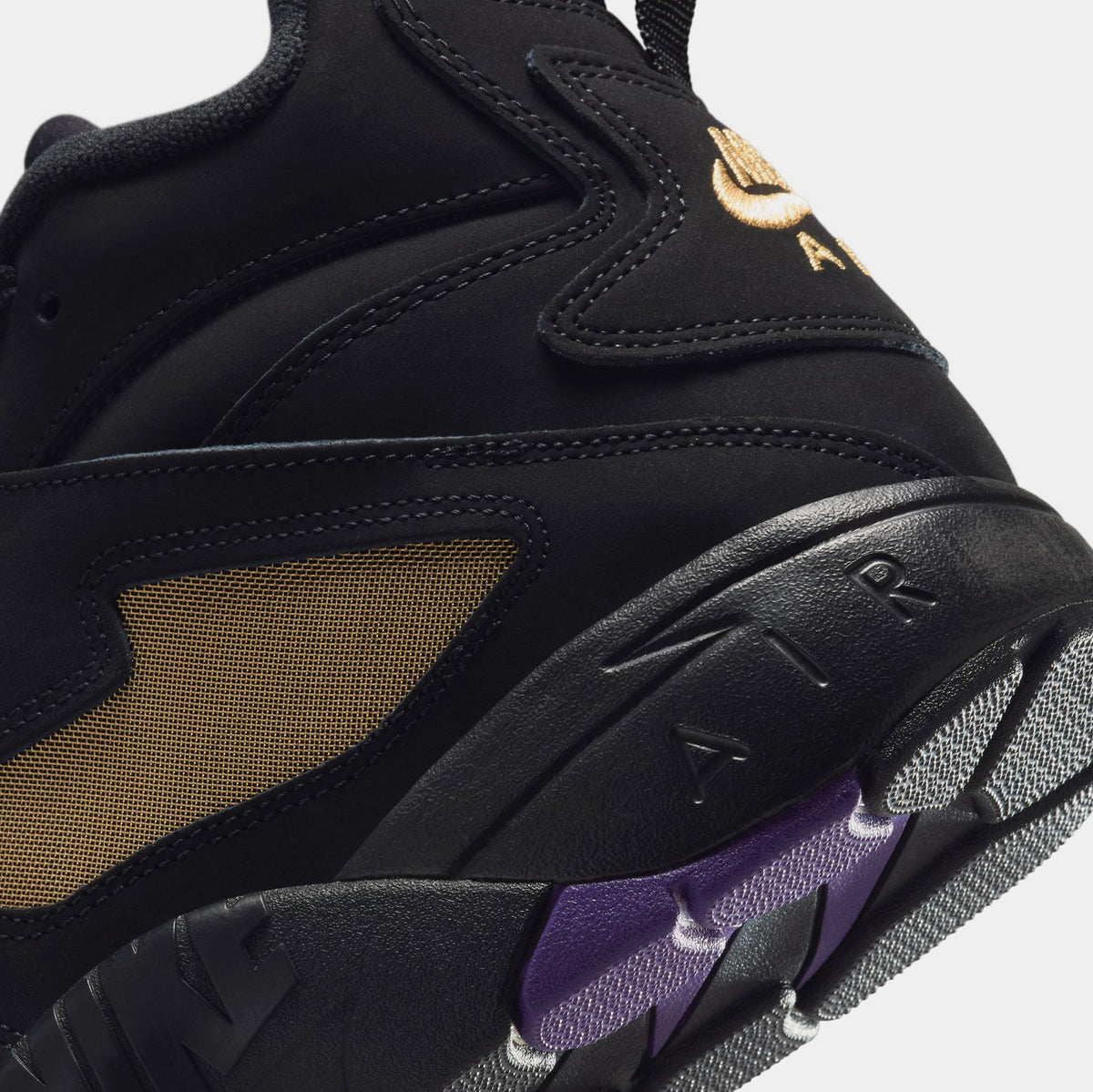 Exclusive Air Diamond Turf Mens Lifestyle Shoes (Black/White/Club Purple/Metallic Gold) — 4 — Lifestyle View