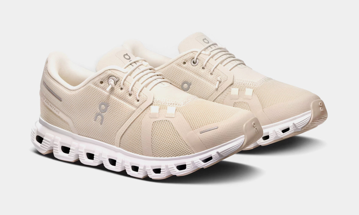Exclusive Cloud 6 Womens Running Shoes (Pearl/White/White) — 5 — Back View