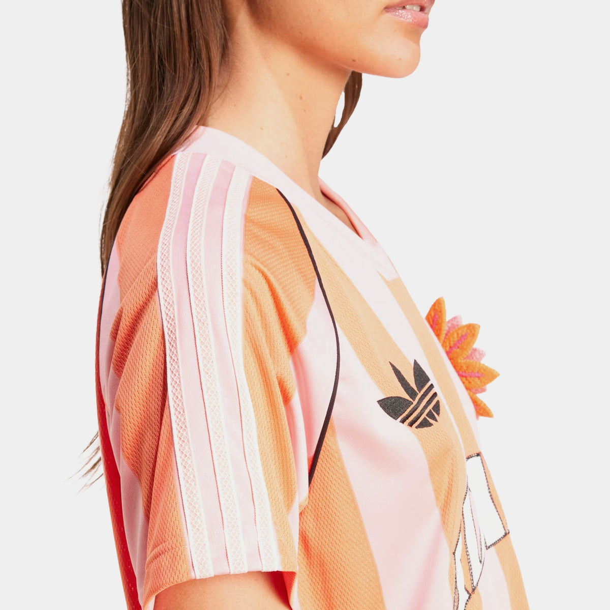 Exclusive Summer Glow Womens Jersey (Semi Pink Spark/Semi Solar Orange) — XS — Top View
