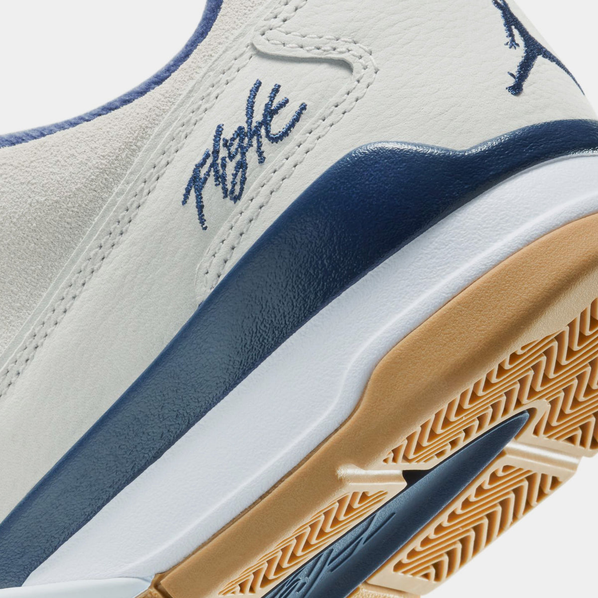 Exclusive Flight Court Mens Basketball Shoes (Neutral Grey/Midnight Navy/White) — 8 — Lifestyle View