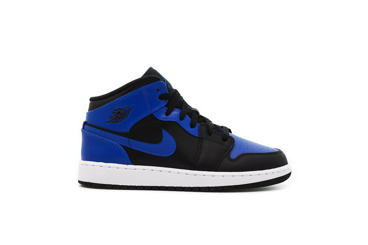 Exclusive Air Jordan 1 MID (GS) "HYPER ROYAL" — 3.5Y — Front View
