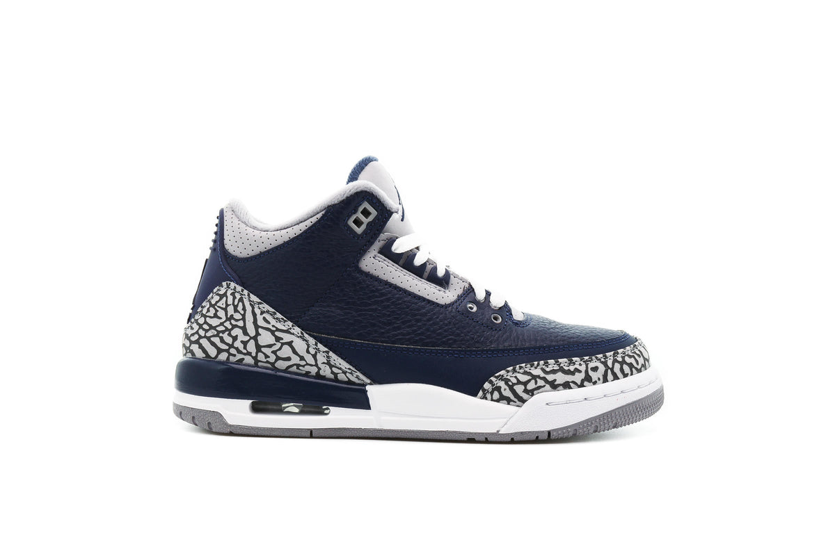Exclusive Air Jordan 3 RETRO (GS) "MIDNIGHT NAVY" — 3.5Y — Front View