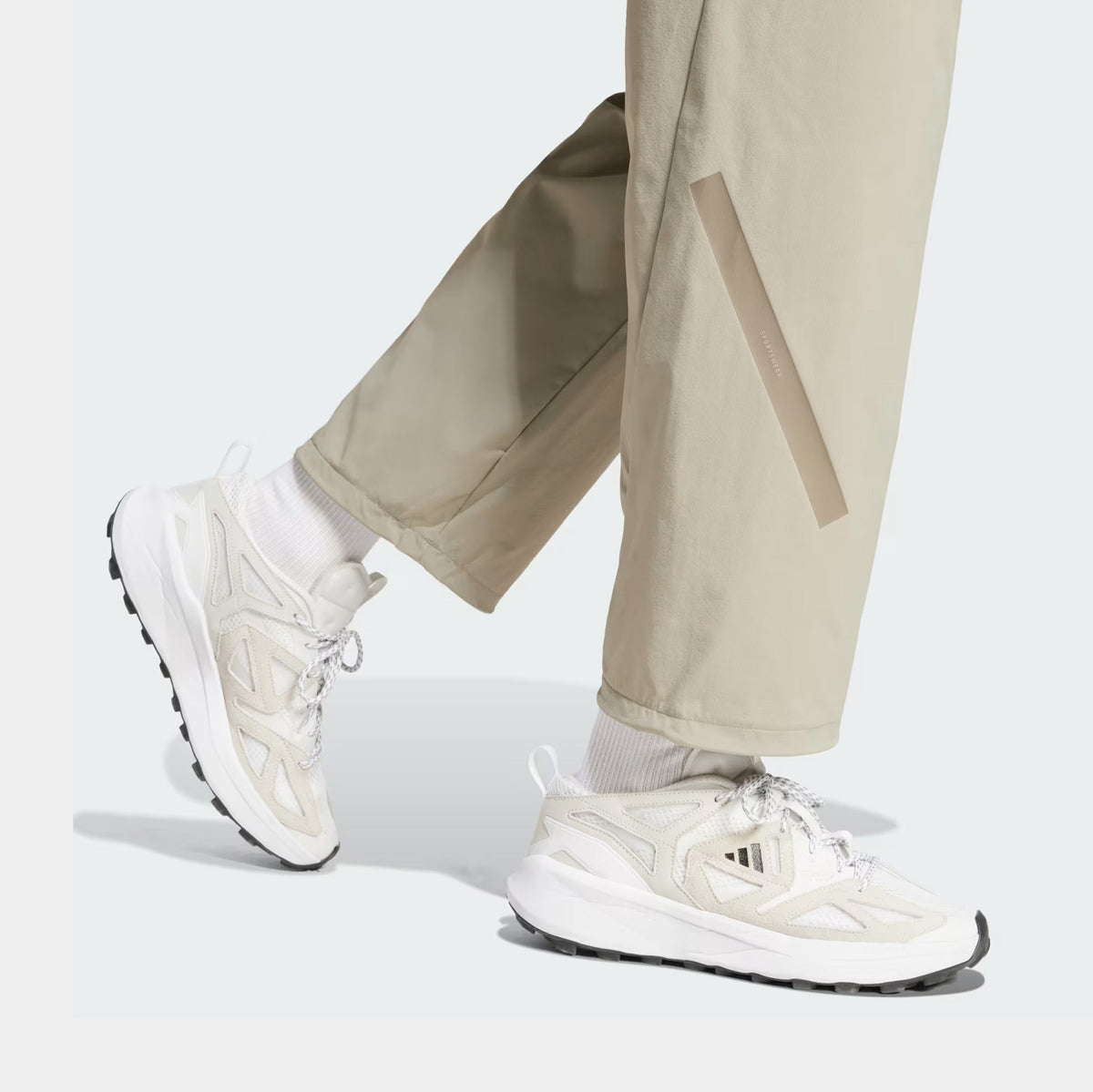 Exclusive Z.N.E Open Hem Woven Mens Pants (Beige) — S — Top View