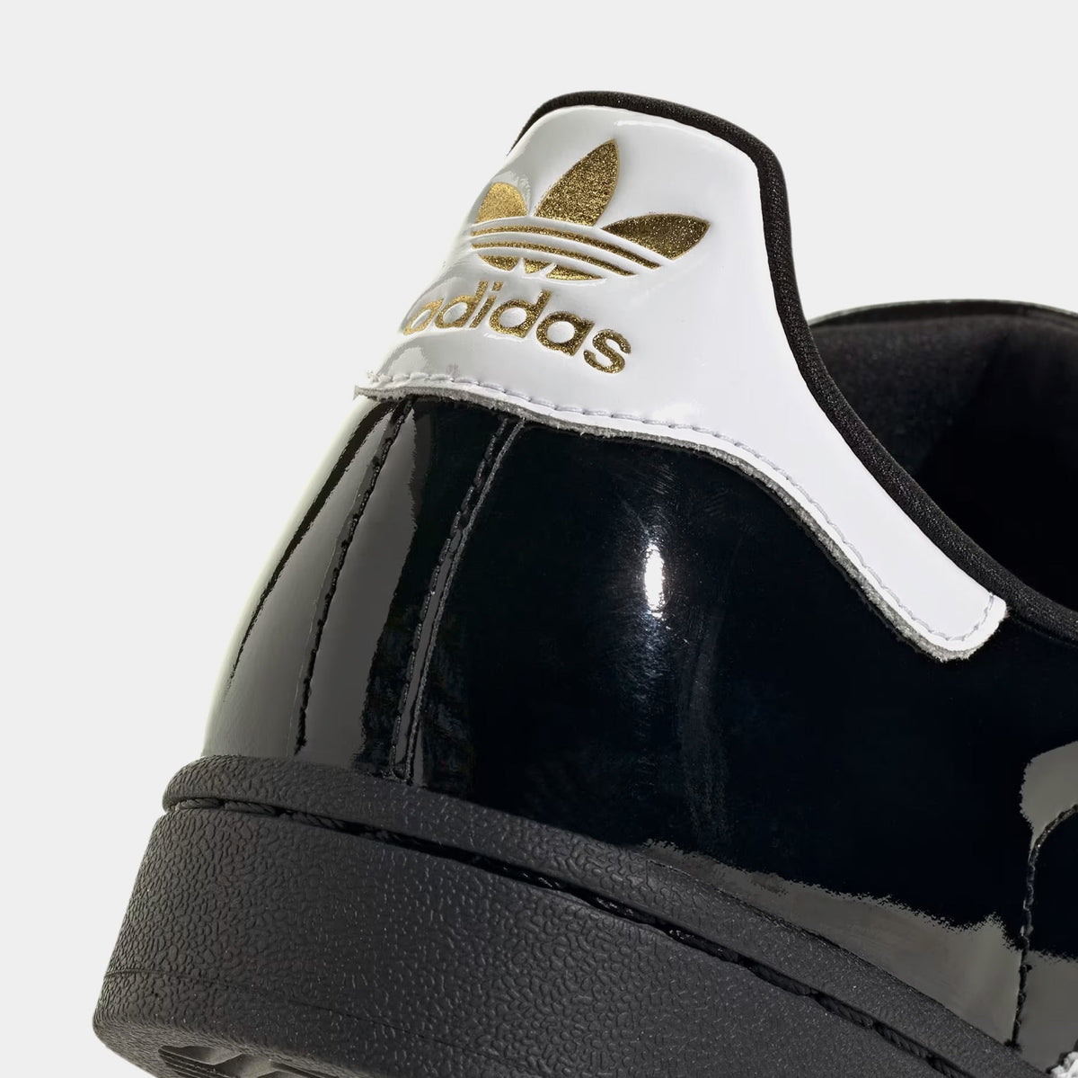 Exclusive Superstar II Womens Lifestyle Shoes (Black/Cloud White/Gold Metallic) — 5 — Detail View