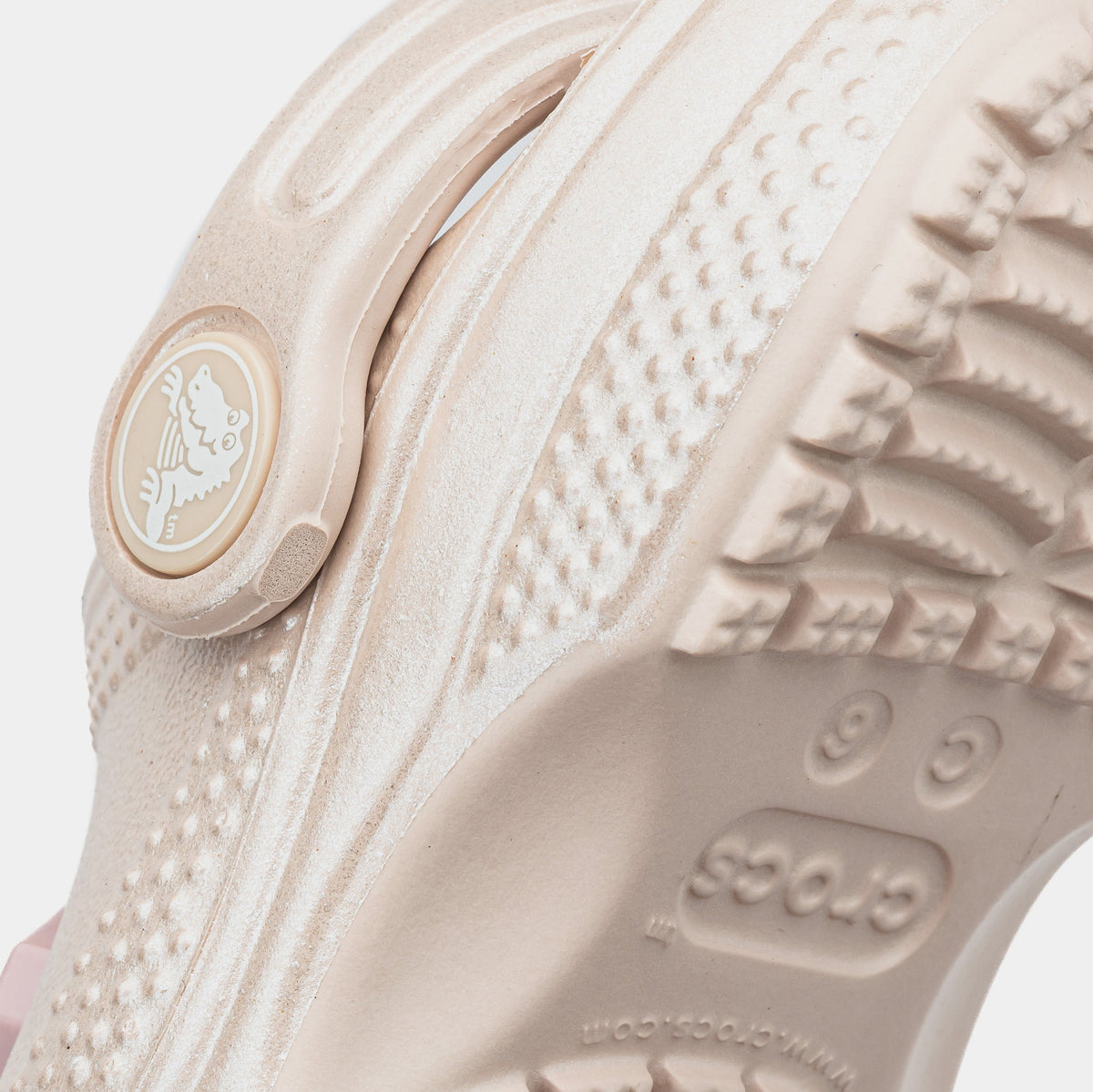Exclusive Classic Clog Shimmer Infant Toddler Sandals (Pink) — 4C — Top View