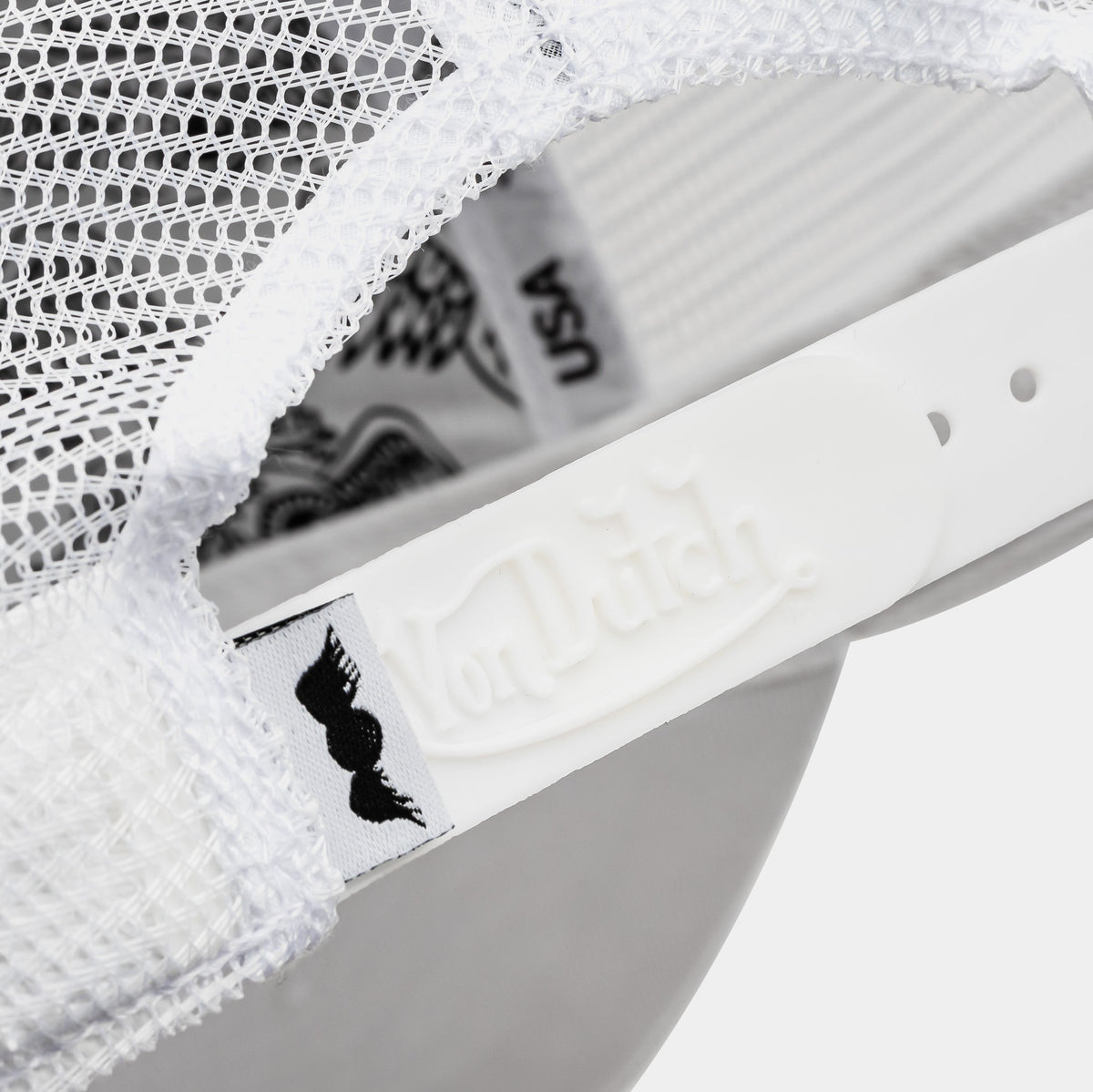 Exclusive Staple Trucker Mens Hat (White/Black) — OS — Detail View