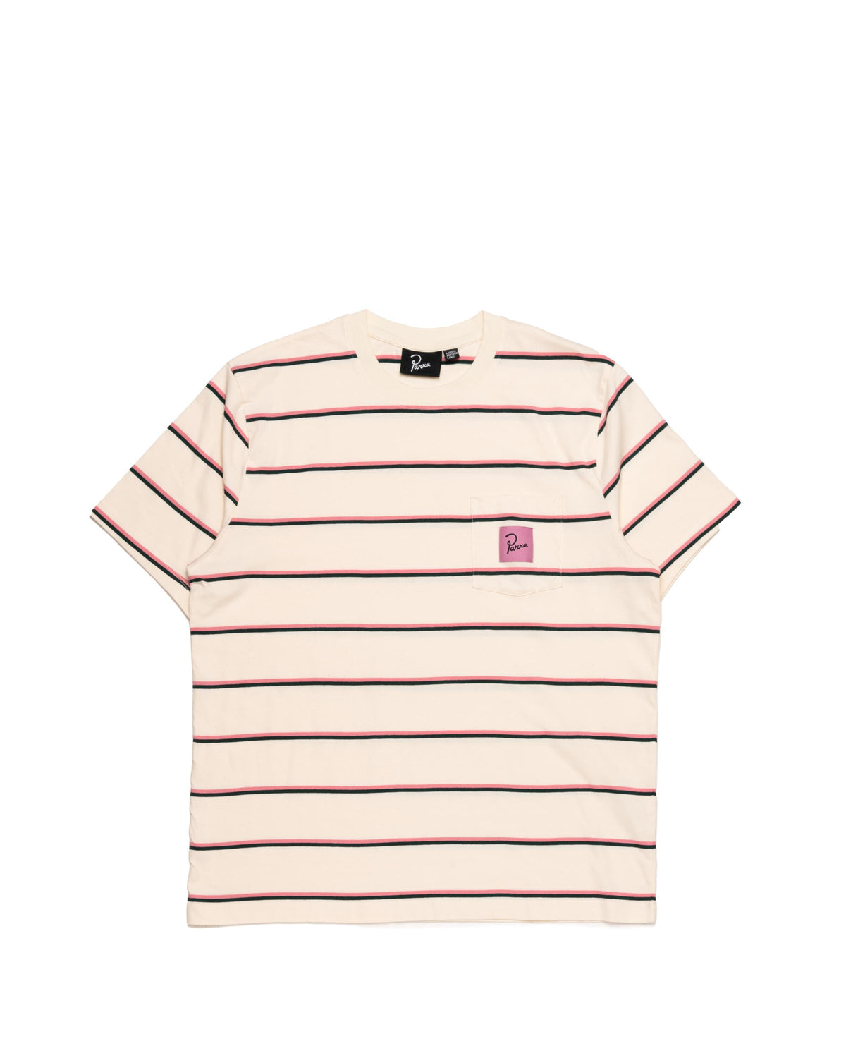 Exclusive by Parra Striper Pocket Logo T-Shirt — 2XS — Front View