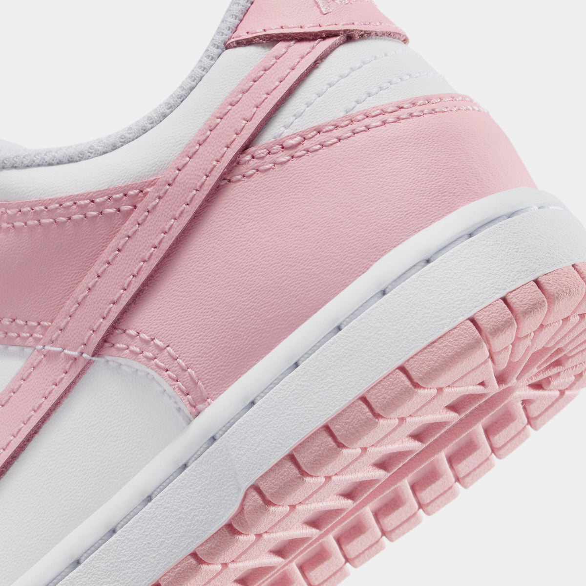 Exclusive Dunk Low Preschool Lifestyle Shoes (Laser Fuchsia/White/Laser Fuchsia) — 10.5C — Lifestyle View