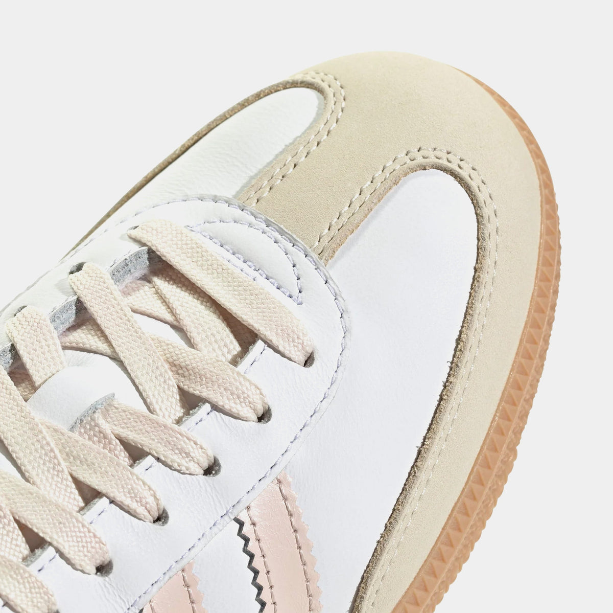 Exclusive Samba OG Womens Lifestyle Shoes (White/Pink/Gum) — 5 — Detail View