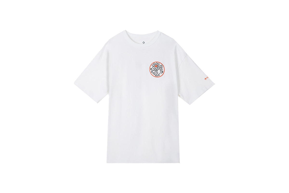Exclusive Converse x KEITH HARING ELEVATED GRAPHIC TEE "WHITE" — 2XS — Front View