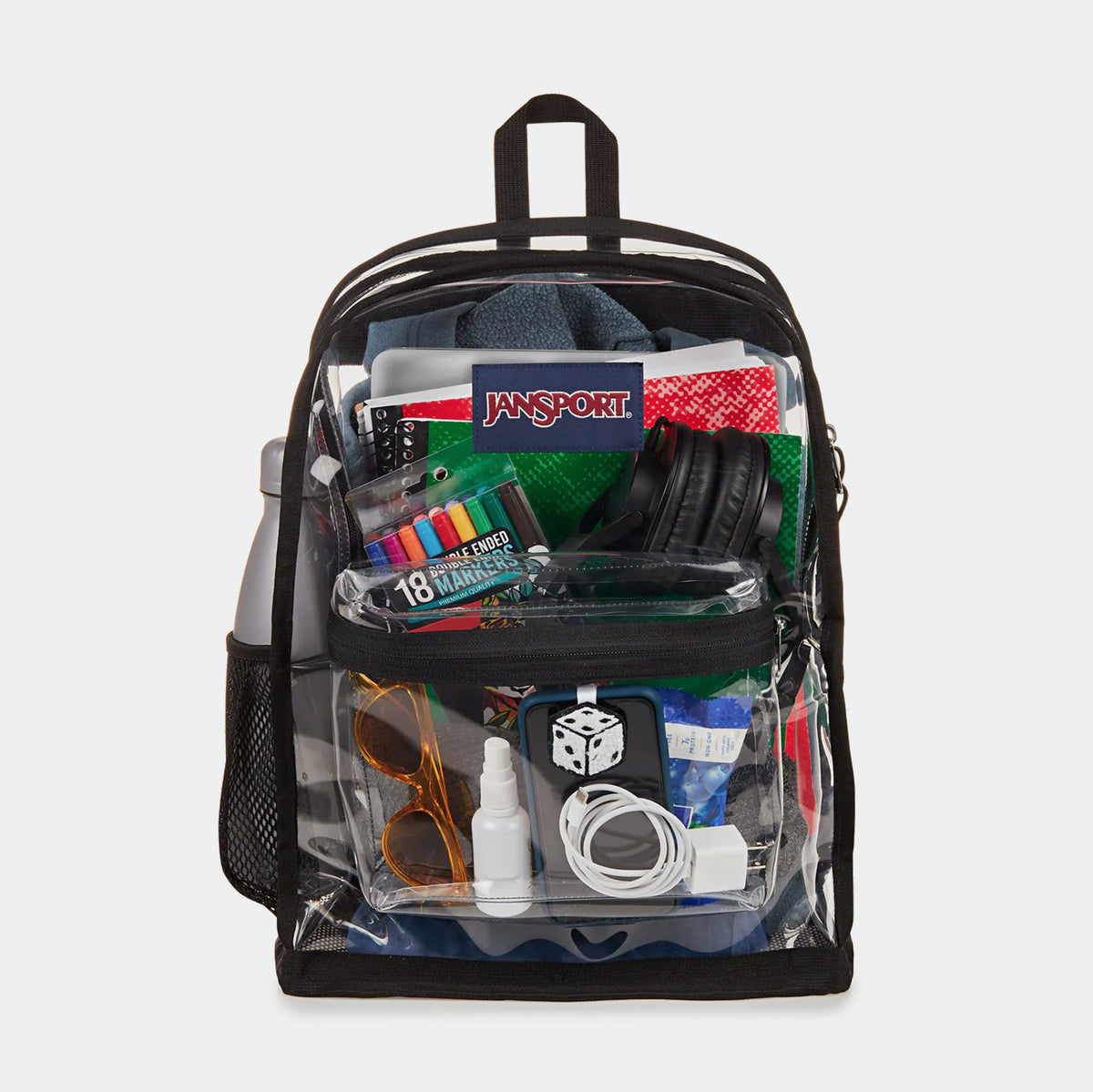 Exclusive Clear Pack Mens Backpack (Clear) — OS — Top View