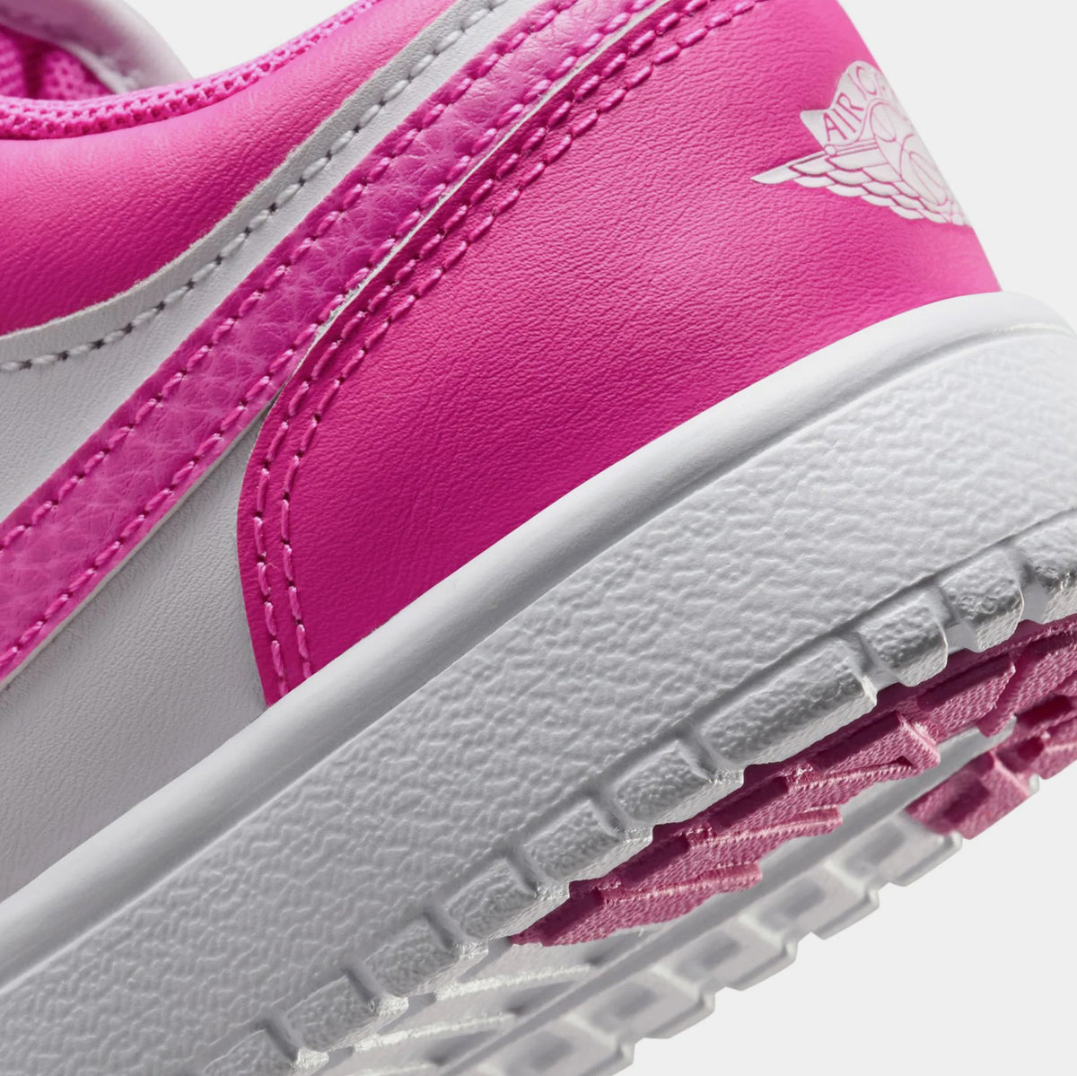 Exclusive Air Jordan 1 Low Alt Fire Pink Preschool Lifestyle Shoes (Fire Pink/White/Iris Whisper) — 10.5C — Back View