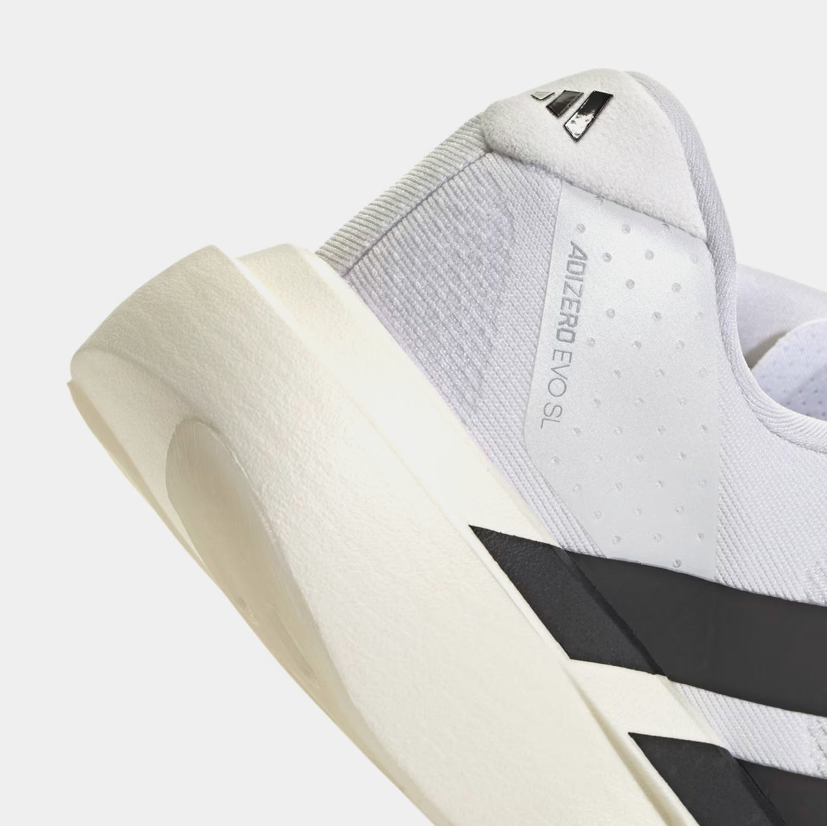 Exclusive Adizero Eva Womens Running Shoes (Cloud White/Core Black/Cloud White) — 5 — Detail View
