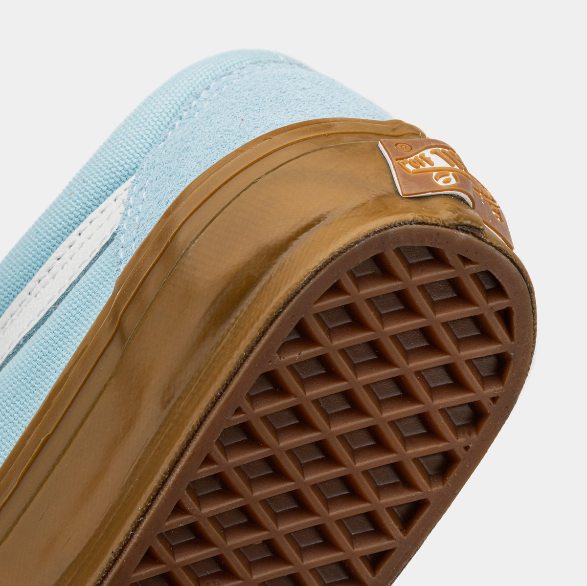 Exclusive LX Old Skool Mens lifestyle Shoes (Blue/White/Gum) — 3.5 — Top View