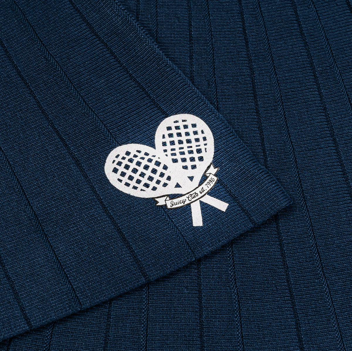 Exclusive Tennis Knit Pleated Womens Skirt (Blue/White) — XS — Side View