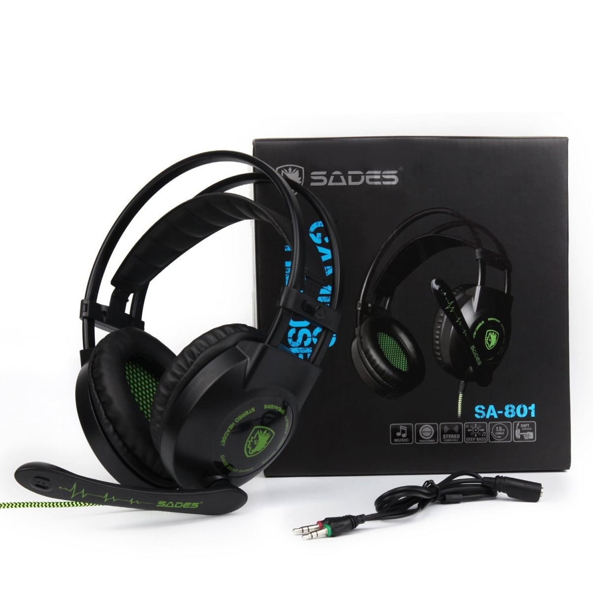 Exclusive Gaming Headset — Green — Detail View