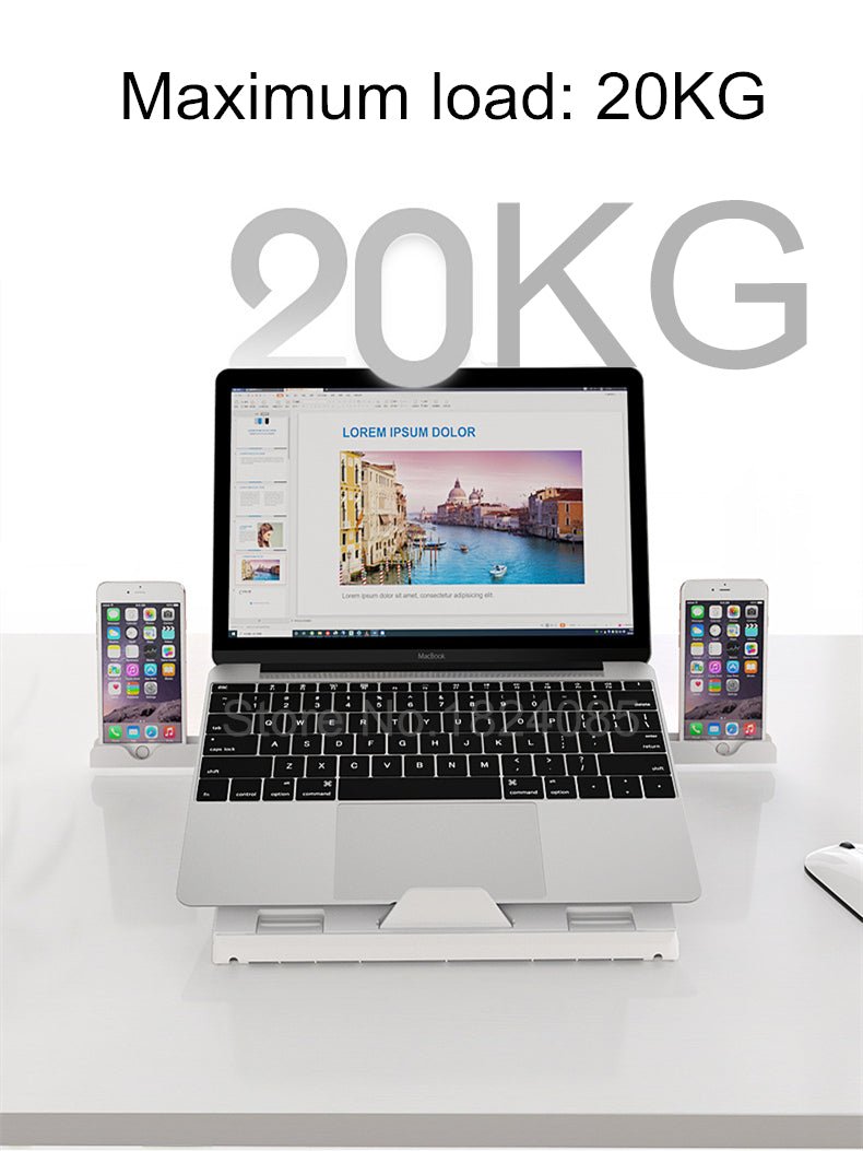 Exclusive Multifunctional folding lifting laptop stand — White — Alternate View 11
