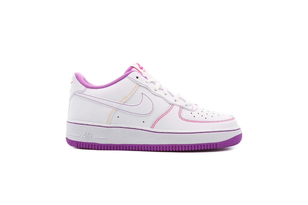 Exclusive Nike AIR FORCE 1 (GS) "WHITE" — 3.5Y — Front View
