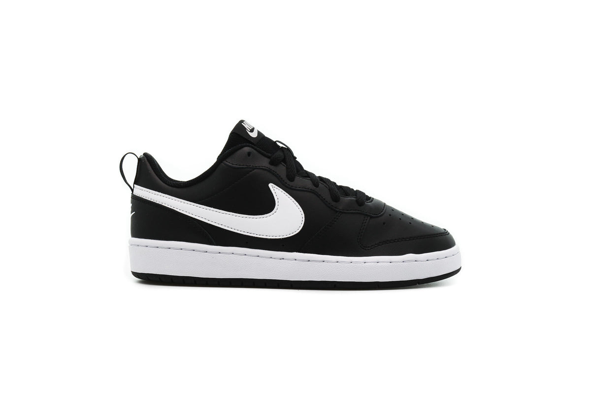Exclusive Nike COURT BOROUGH LOW 2 (GS) "BLACK" — 3.5Y — Front View