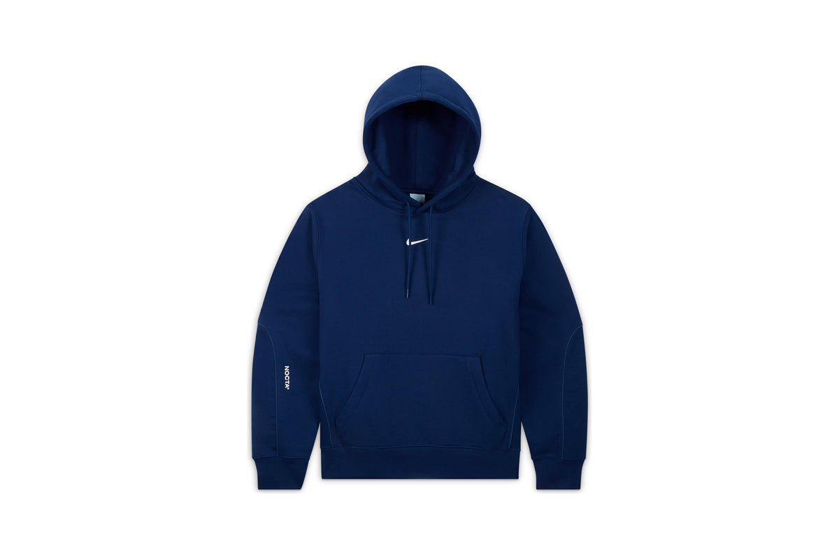Exclusive Nike Nocta Men's Fleece Hoodie "Blue" — 2XS — Front View