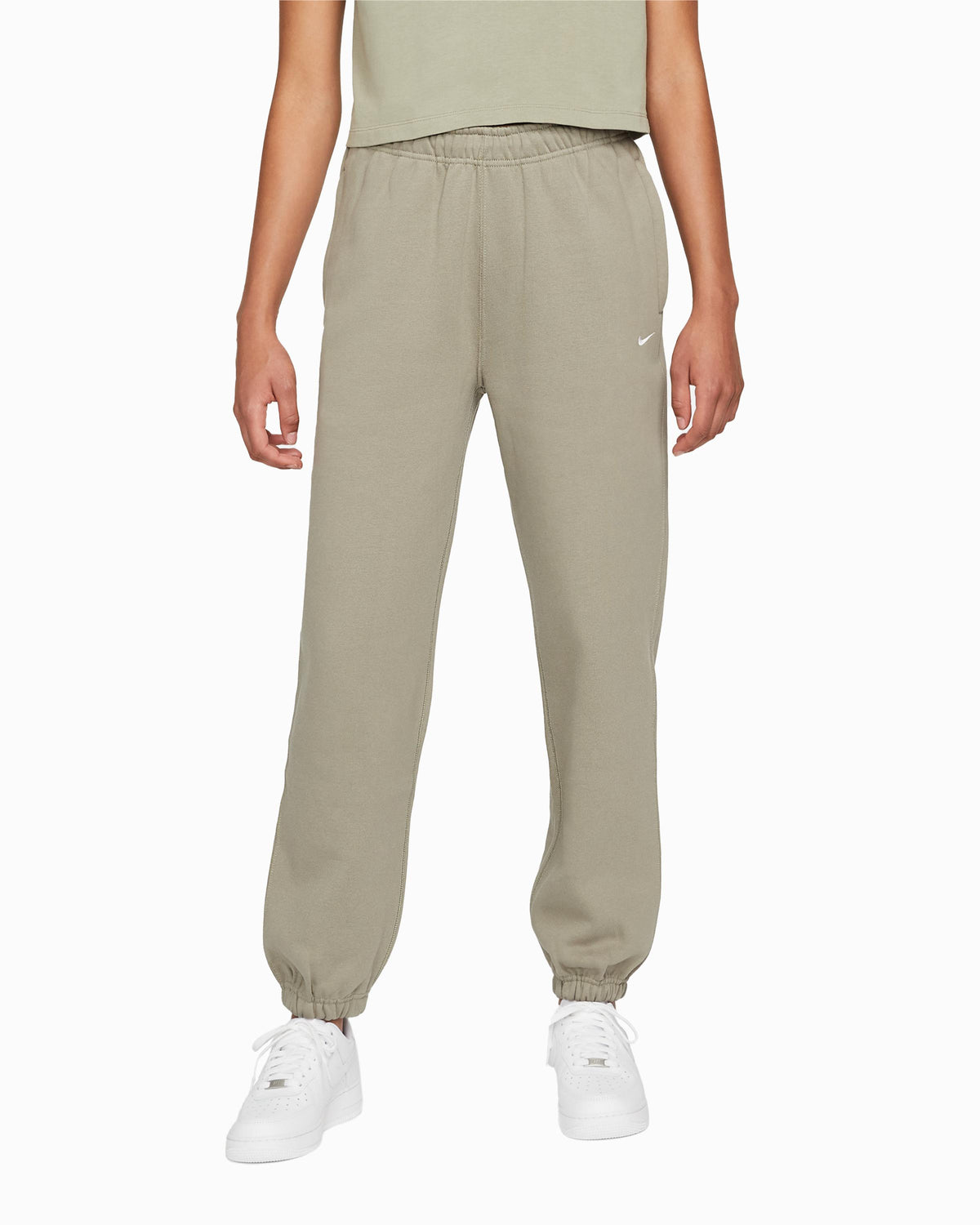 Exclusive Nike WMNS SOLOSWOOSH FLEECE PANT — 2XS — Front View