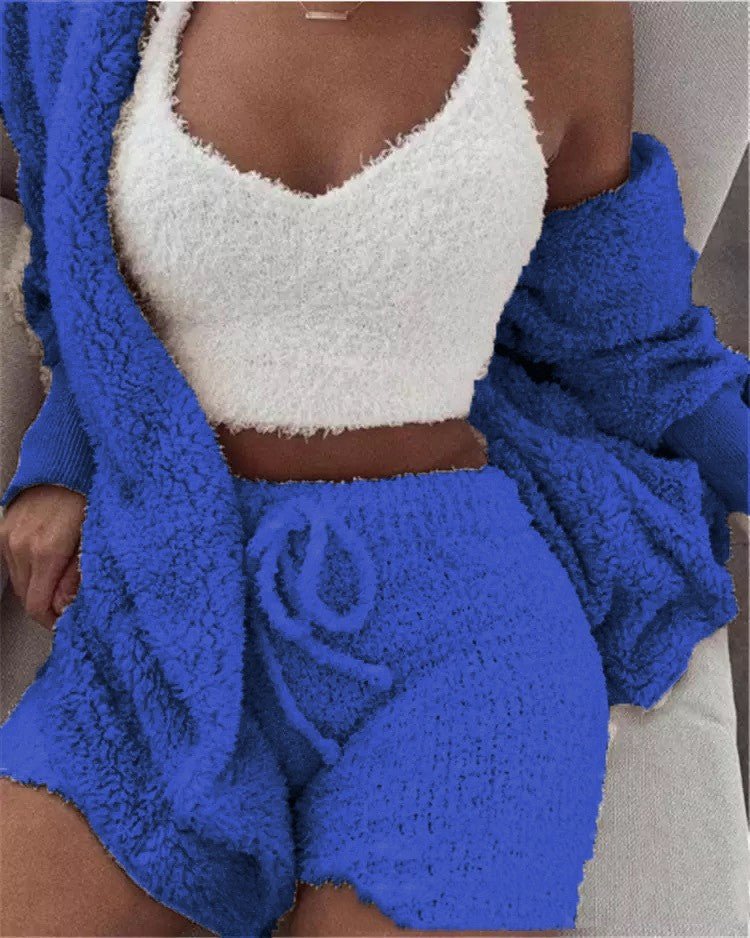 Exclusive Winter Sexy Women Home Wear Suit — Red — Size S — Alternate View 23