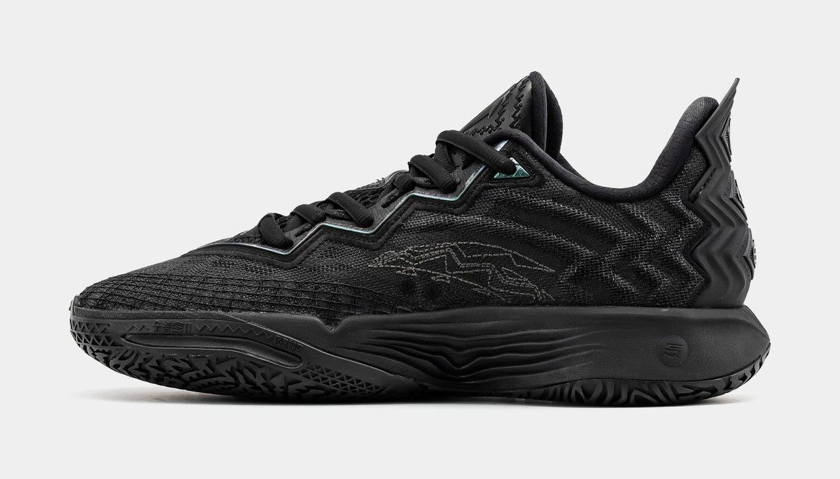 Exclusive Kai 2 Triple Black Mens Basketball Shoes (Black) — 8 — Back View