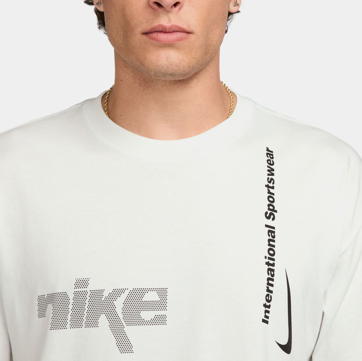 Exclusive NSW Max 90 Swoosh Mens Short Sleeve Shirt (White/Black) — S — Back View