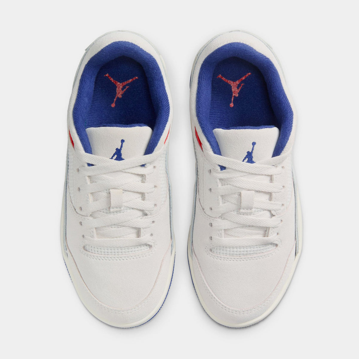 Exclusive Flight Court Grade School Basketball Shoes (Phantom/Deep Royal Blue/Chile Red) — 3.5Y — Side View