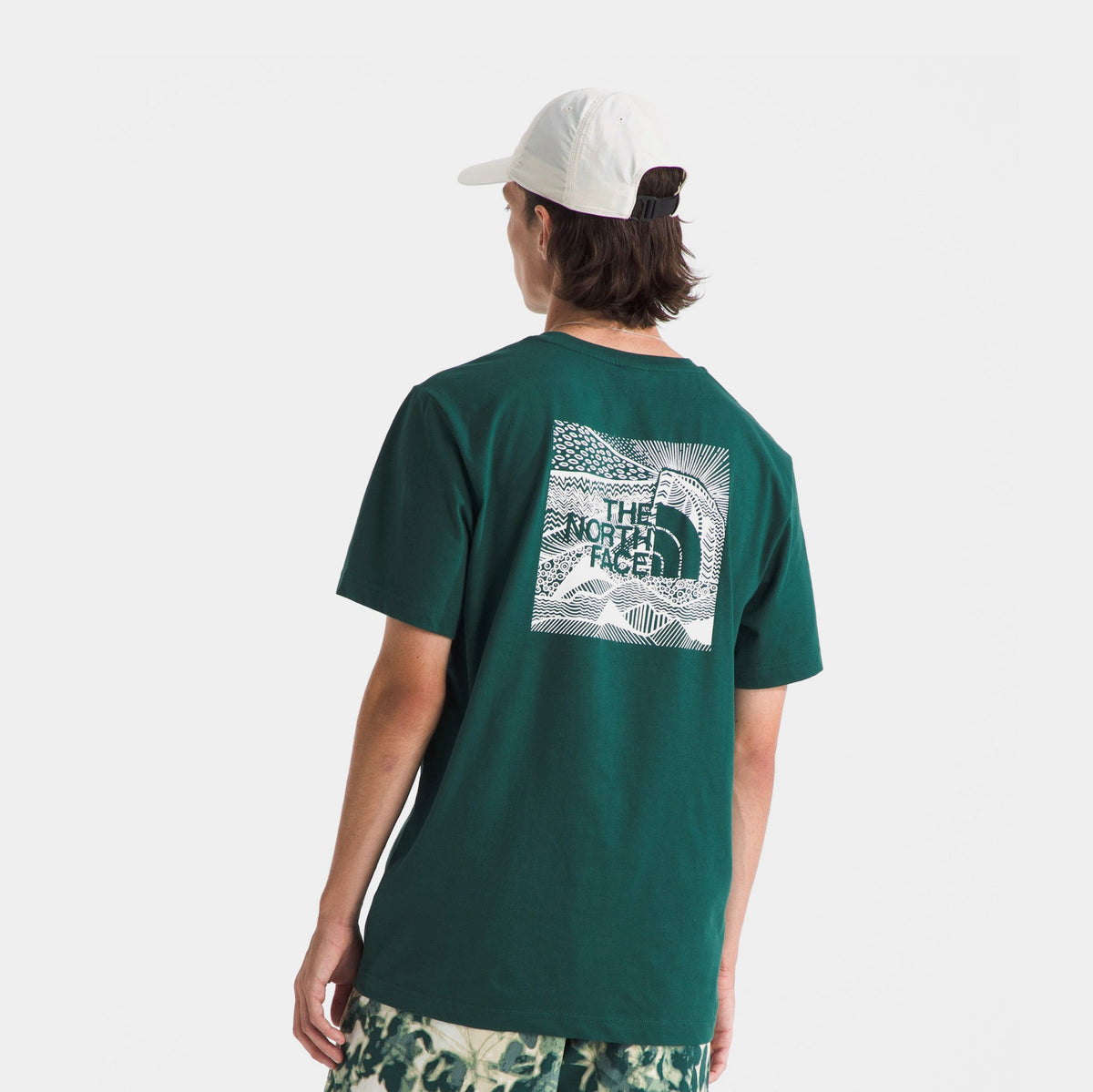 Exclusive Redbox Celebration Mens Short Sleeve Shirt (Green/White) — S — Side View