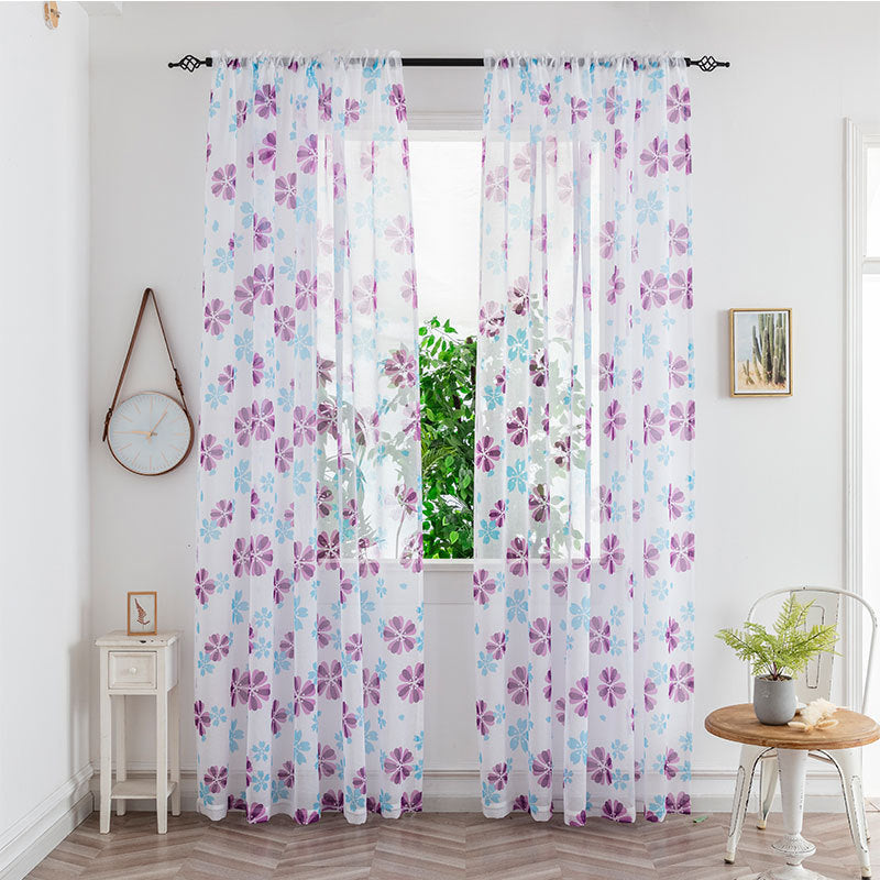 Exclusive Light Transmission Decorative Curtain — Blue — Size 1x 2 M — Alternate View 17