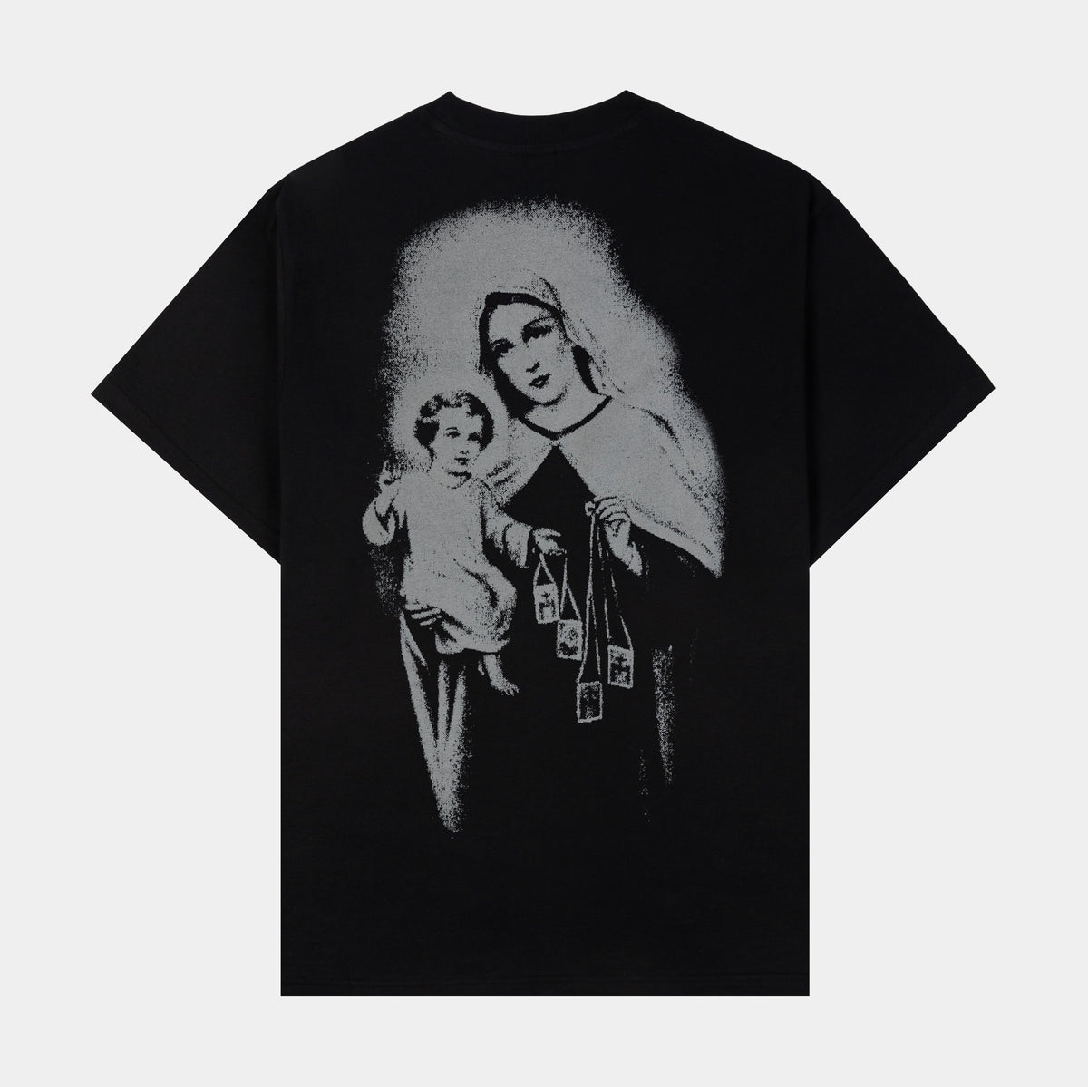 Exclusive The Angels Mens Short Sleeve Shirt (Black/White) — S — Side View