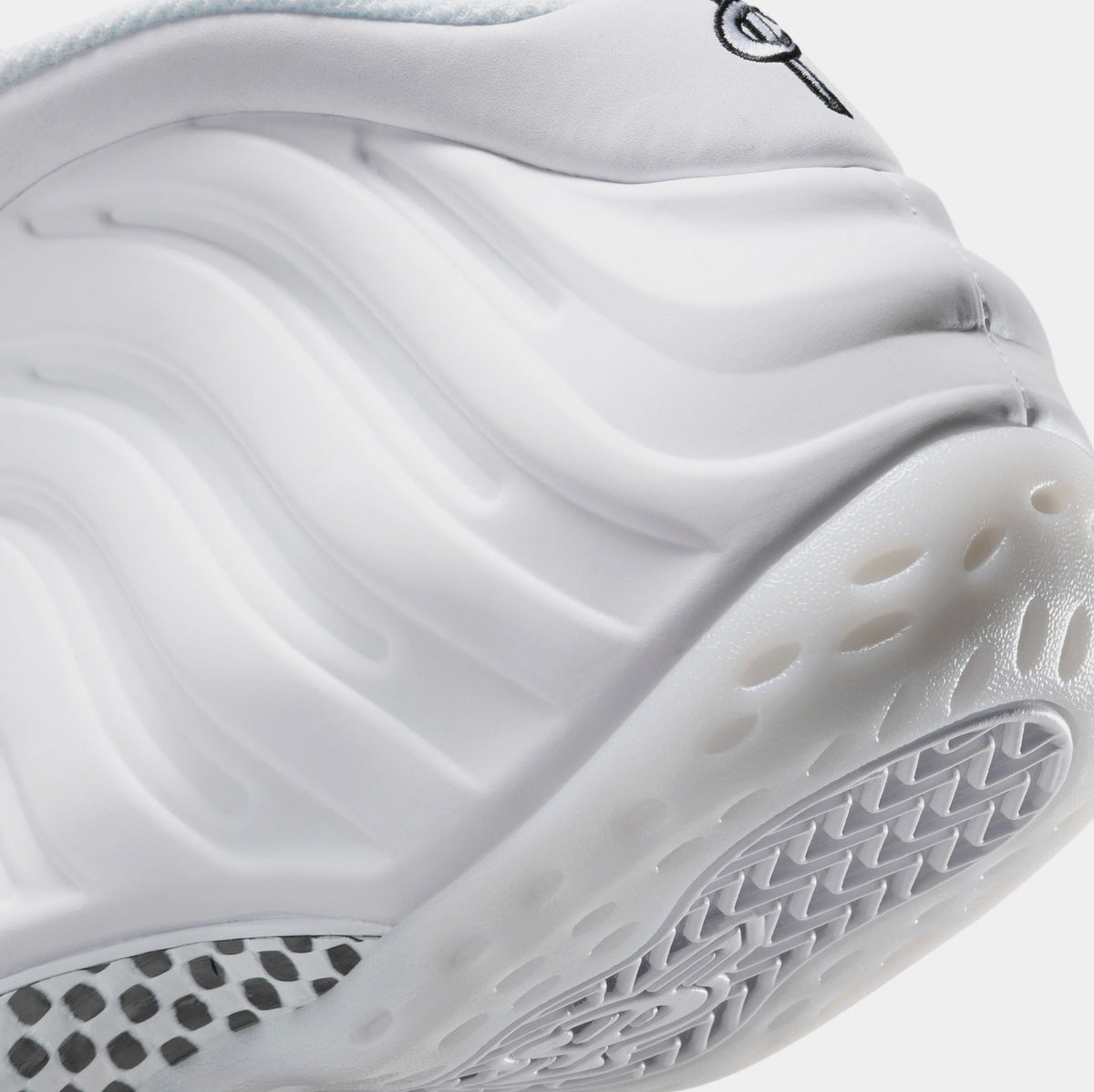 Exclusive Air Foamposite One Mens Lifestyle Shoes (White/White/White) — 8 — Lifestyle View