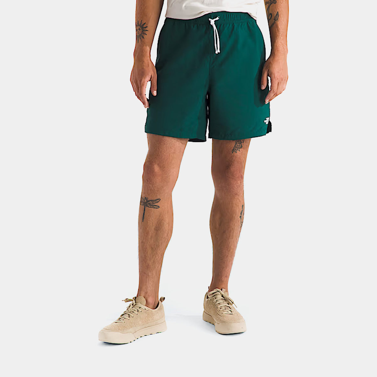 Exclusive Action 2.0 Mens Shorts (Green/White) — S — Front View
